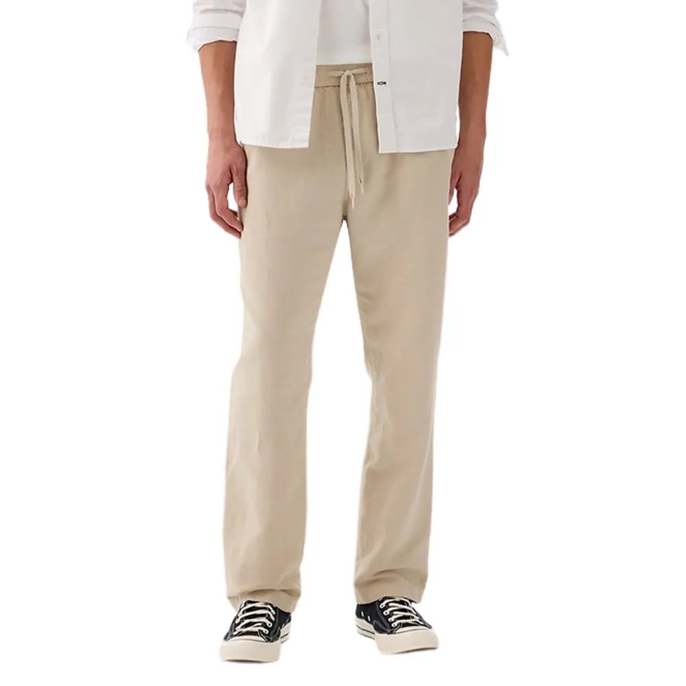 Custom Casual High Street Fashion Low MOQ Pantalones de lino de algodón de alta calidad