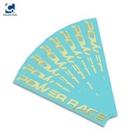 Feuille de parfum personnalisée 3D transfert or autocollants en vinyle étiquette en métal gaufré de chaleur de logo métallique personnalisé de nickel pour l'utilisation de bougie