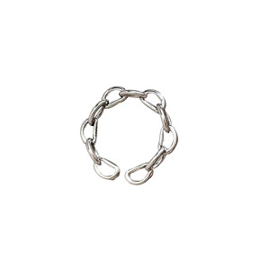 Yinruitai S925 <b>Sterling</b> <b>Silver</b> Chain <b>Ring</b> Women Fashion Simple Stackable Minimalist Design Geometric Jewelry Gift - Product Image 5