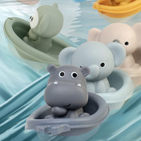 Ensemble de jouets de bain pour bébé avec logo personnalisé, jouets Montessori pour enfants, jouets de bain éducatifs pour tout-petits, jouets de bain en forme de bateau pour enfants, jeux de rôle animaux