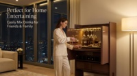 Meuble à vin dissimulé sur mesure pour la maison, design intérieur en bois avec éclairage LED, bar à vin intégré, mobilier de bar à domicile