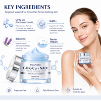 Crème hydratante anti-âge, ridules, fermeté, restaure la barrière cutanée, Bakuchiol, GHK-Cu, peptide NAD, peptides de cuivre, crème pour le visage