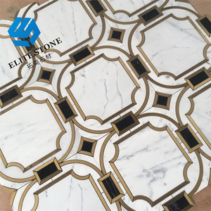 Natura di lusso in marmo <span class=keywords><strong>giada</strong></span> farfalla modello con ottone ingegnerizzato parete di piastrelle di mosaico di industria decorativa per palazzo dell'hotel - Product Image 5