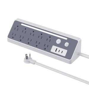ETL/UL/FCC Certified Mexico Standard <b>Switch</b> Desk Power Strip 10 Outlets <b>with</b> 5ft Cord Indicator Light Under Desk Strip for Home - Product Image 2