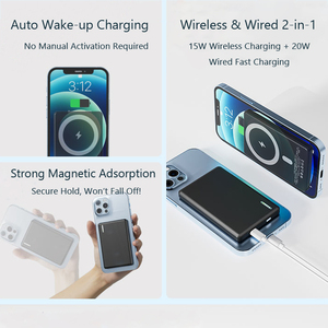 Vente flash - <span class=keywords><strong>Mini</strong></span> batterie portable magnétique avec une grande capacité de 5000 mAh, <span class=keywords><strong>charge</strong></span> rapide 22,5 W, impression de logo personnalisable - Product Image 3