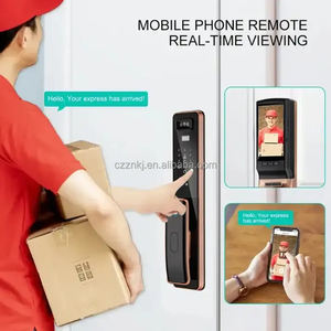 प्रीमियम यूमार्ट गो वाइफी रिमोट कंट्रोल स्मार्ट लॉक बायोमेट्रिक फेस रिकग्निशन पुश कैमरा - Product Image 6