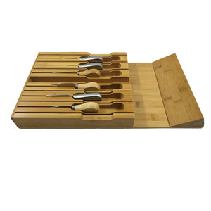Exquisito juego de cuchillos de bambú y madera, soporte para cuchillos de cocina, estante para cuchillos de ocho ranuras, caja para cuchillos de bambú de seis ranuras - Product Image 3