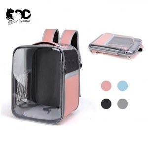 Free sample Outside Visible Transparent Window Airline Approved Portable Travel Cardboard Pet Carrier <b>Backpack</b> Bag For <b>Cats</b> And - Product Image 6