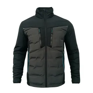 Abiti invernali gonfi personalizzati giacca da uomo imbottita calda con tasche - Product Image 1