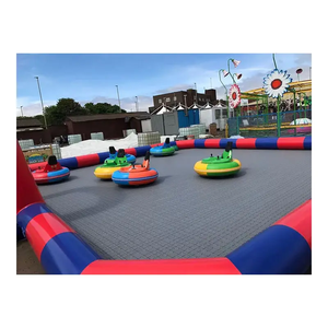 Customized Mini PVC Car Racing Track Indoor Outdoor Commercial Kids Bumper Car <strong>Inflatable</strong> Perimeter Arena Bumper Car Race Track - Product Image 2