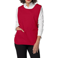 Tablier unisexe double face avec poches, en tissu polyester tissé, imprimé numérique, personnalisable pour restaurant, bar et nettoyage