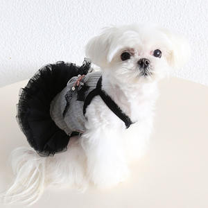 Nouvelle robe jupe bouffante noire avec nœud pour chien, collection printemps-été - Product Image 3