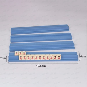Nouvel Arrivage – Support de Mahjong Portable 4 Joueurs en Bois Massif, <span class=keywords><strong>Table</strong></span> de Jeu <span class=keywords><strong>ou</strong></span> Support de Cartes de Mahjong avec Poussoir Coloré - Product Image 5