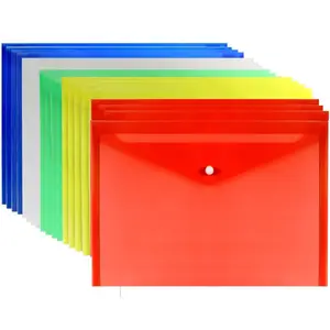Klare Kunststoff umschläge Poly Zip-Umschläge Datei ordner Trans lucent Expand ing Document Wallet Pouch mit Reiß verschluss