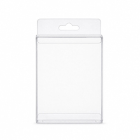 Caja de Plástico PET Transparente para Joyería, Accesorios Pequeños, Empaque Cuadrado Pequeño con Colgador, Caja Transparente Visible de Tamaño Ampliado