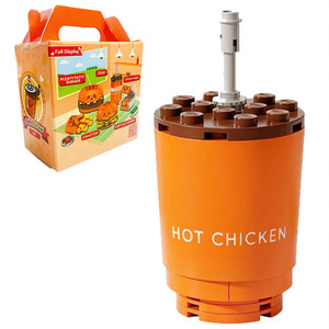 Bangun Dunia Makanan Cepat Saji Anda Sendiri 60+ Pcs Set Blok Bangunan Kreatif Mainan Anak dengan Model <span class=keywords><strong>Burger</strong></span>/Kentang Goreng/Minuman - Product Image 1