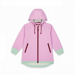 Impermeables con Capucha de PU para Niños y Niñas, Ligeros, Sólidos, Impermeables, Cortavientos, Chaquetas de Lluvia, Ropa Exterior para Uso Diario - Product Image 5