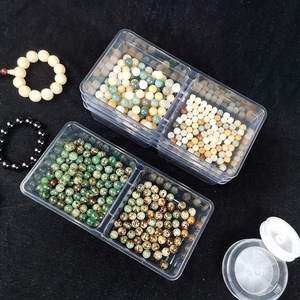 Multi Compartment Jewelry Storage Box Transparent Stackable Beaded Organizers Desktop <b>Display</b> <b>Case</b> For Craft And Accessories - Product Image 3