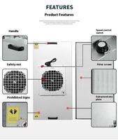Harga Terjangkau Unit Filter Kipas Hepa Ffu H14 Laminar Flow Hood Kecepatan Variabel Murah