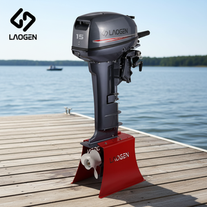 Moteur hors-bord neuf Laogen LG15F 15HP 2 temps à essence, arbre long, refroidissement par eau, 246cc, capacité de carburant de 24L, équivalent à Yamaha 15F - Product Image 5