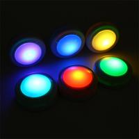 Lot de 4 mini-spots LED sans fil 3+1 avec télécommande, éclairage LED mince à changement de couleur pour armoire et surface