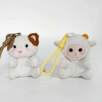 Porte-clés en peluche miniatures mignons - Mouton, chat, singe, koala, éléphant, pingouin en peluche kawaii