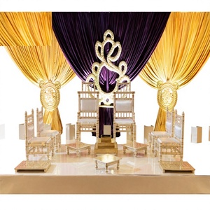 Buy Hand Carved Sankheda ChairNew Wooden Designer Mandap Chairs for Wedding Decorations Gujrati Wedding Wooden Mandap Chairs Set - Product Image 1