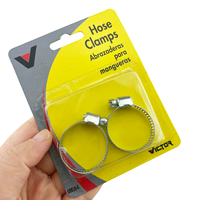 Lot de 2 colliers de serrage réglables en acier galvanisé pour tuyaux d'eau, tubes d'air et flexibles de carburant – Outils à main