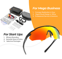 Lunettes de sport personnalisées Pickleball sans verres, lunettes de soleil polarisées UV400 pour le cyclisme, lunettes de sport haut de gamme