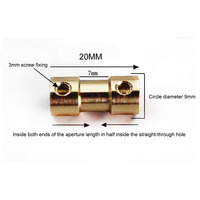 Accouplement BringSmart N20 accouplement à engrenage à contre-alésage à 180 degrés 4 vis pour fixer le mini accouplement d'arbre flexible de moteur à engrenages à courant continu N20