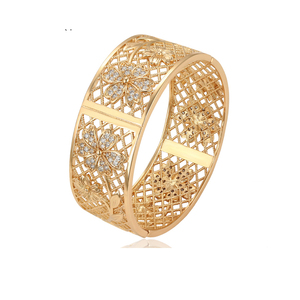 51286 Xuping ผู้หญิงทองแดงทองชุบเครื่องประดับ18พันกำไลทอง - Product Image 1