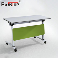 Ekintop Bureau Moderne Pliable et Réglable en Hauteur, Chaise de Formation, Table de Réunion Ajustable, Bureau Ajustable