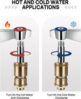 Ensemble de tige de robinet en laiton sans plomb Top-Rinse H-02-CV, design industriel pour robinet d'évier de cuisine commerciale avec garantie d'un an