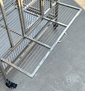 Gabbia Premium per Uccelli di Grandi Dimensioni, Best Seller, in Acciaio Inox con Vassoio in Plastica, Recinto per Pappagalli e Piccioni, Gabbia Extra Large per Allevamento - Product Image 6