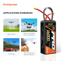 Baterai Lipo Semi Solid State 16000mAh 22.2V 6s 10C High Rate untuk Pertanian, Industri, Beban Berat, Pelatihan, UAV Drone OEM ODM