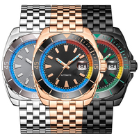 Montre mécanique automatique de sport de luxe GUANQIN pour homme, 45 mm, verre saphir, résistance à l'eau 3 ATM, boîtier en alliage d'acier inoxydable, charme