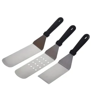 Stahl-Edelstahl-Spatula-Set Küchen-Grillwerkzeuge einschließlich Grillkratzer Pfannkuchen-Flipper Hamburger-Rechner für den Heimgebrauch