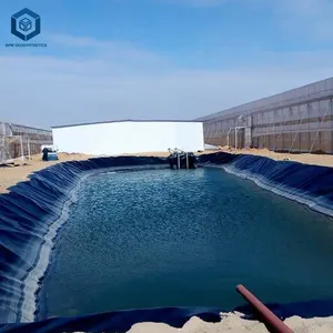 Geommembran HDPE 1mm, Liner kolam HDPE geombran untuk sistem panen air hujan