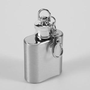 Venta al por mayor 1Oz Mini Petaca de acero inoxidable al aire libre vino olla Alcohol licor whisky viaje regalos promocionales llavero botella - Product Image 1