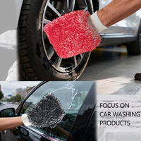 Gant de lavage en microfibre naturelle super douce pour intérieur de voiture, avec logo, vente en gros