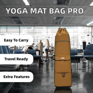 Custom <b>Large</b> Polyester Fashion Pilates <b>Mat</b> Bag Portable Fitness Carrier Adjustable Strap Zipper Closure Bottle Pocket Wet - Product Image 2