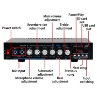 Sıcak PA-600A-S Metal 4.1 kanal 220V Hifi Video Subwoofer ev aksesuarları akıllı ev ev için ses amplifikatörü ses