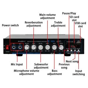 Amplificatore Audio PA-600A-S in Metallo, 4.1 Canali, 220V, Hifi con Subwoofer <span class=keywords><strong>Video</strong></span>, Accessori per Casa Intelligente - Product Image 4