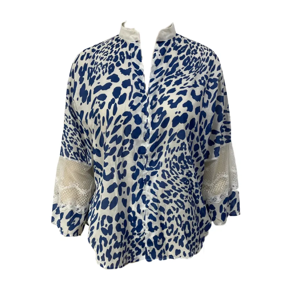 2023 Женская тканая блузка с кружевными рукавами, элегантные женские топы с длинными рукавами, Модные свободные шифоновые блузки, рубашки