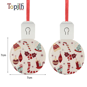Topjlh Ornements acryliques ronds <span class=keywords><strong>de</strong></span> sublimation <span class=keywords><strong>de</strong></span> <span class=keywords><strong>Photo</strong></span> personnalisés Ornements <span class=keywords><strong>de</strong></span> Noël en acrylique vierge <span class=keywords><strong>avec</strong></span> lumière LED pour la décoration <span class=keywords><strong>de</strong></span> la maison - Product Image 2