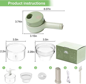 Cortadora Manual Multifuncional <span class=keywords><strong>de</strong></span> Lujo, Mini Picadora Eléctrica <span class=keywords><strong>de</strong></span> Vegetales - Product Image 3