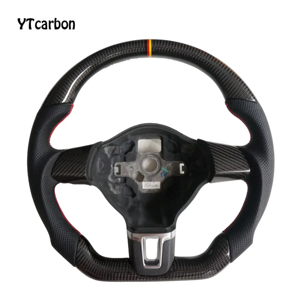 YTcarbon araba direksiyon VW Golf 6 GTI MK6 için Fit VW Polo GTI Scirocco R Passat CC direksiyon