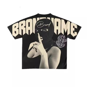 T-Shirt Boxy Crop da Uomo in Cotone 250g con Stampa Digitale Personalizzata, Stile Streetwear - Product Image 4