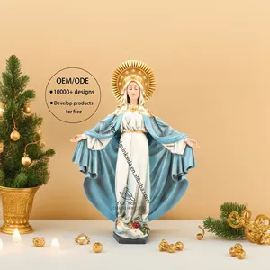 Fabrik Großhandel katholische religiöse Statuen Harz benutzer definierte handgemachte Figur schwangere Jungfrau Mary Statue