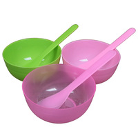 Ensemble complet d'outils de mélange en plastique pour la beauté, avec bols de mélange, fournitures pratiques pour la préparation de masques faciaux et les soins de la peau